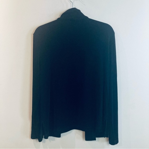 CHICO’S TRAVELLERS Sz 2 Wrinkle Free Slinky Open Front Minimalist Cardigan - Picture 8 of 9